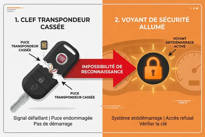 Voyant Voiture Cadenas Fiat : 4 Solutions - Voyant Cadenas Fiat : 4 Astuces Flash ! - Voyant Cadenas Fiat Allumé : Comment Démarrer ?