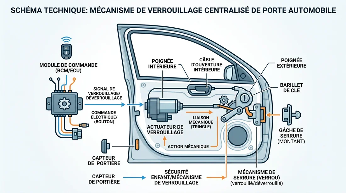 1. Le faisceau électrique de la charnière est sectionné